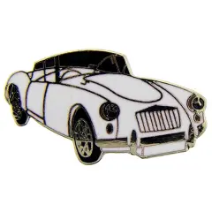 MG MGA Car Pin White 1"