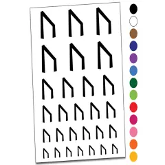 Norse Viking Dwarven Rune Letter U Temporary Tattoo Water Resistant Fake Body Art Set Collection Dark Blue