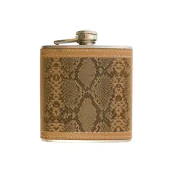 6oz Rattlesnake Leather Flask