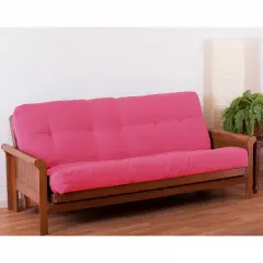 Blazing Needles Renewal 7-inch Twill Full-size Futon Mattress - Bery Berry - Bery Berry