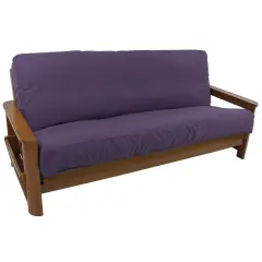 Solid Twill 8 to 9-inch Full Futon Cover - Grape