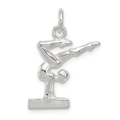 Sterling Silver Gymnast Charm Pendant Gymnastics