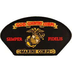 U.S.M.C. Semper Fidelis Hat Patch 2 3/4" x 5 1/4"