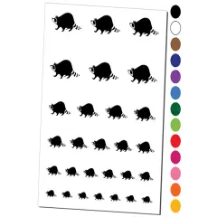 Wandering Raccoon Trash Panda Temporary Tattoo Water Resistant Fake Body Art Set Collection Yellow