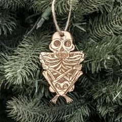 Ornament - Them Bones - Raw Wood 2x4in