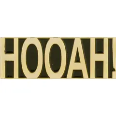 Eagle Emblems Pin-Army, Scr, Hooah! (1-1/8")
