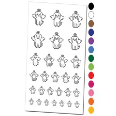 Dog Angel Temporary Tattoo Water Resistant Fake Body Art Set Collection Red