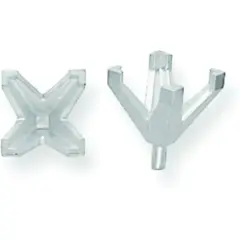 18K White Gold 4 Prong Princess Peg V-End Setting 3mm