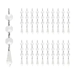 Wrapables Acrylic Hanging Crystal Bead Strands for Chandeliers, Garlands, Wedding Decorations, Christmas Tree Ornaments (20pcs) Icicle