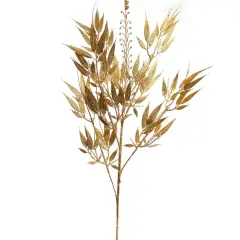 29" Gold Glitter Bamboo Spray - Set of 24, Elegant Holiday Accents, Ideal for Christmas Decor & Floral Arrangements - Perfect for Home, Office - 2024 Christmas Collection, Floral Home by Artificial Flowers