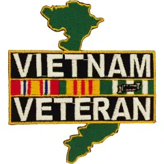 Eagle Emblems Patch-Vietnam, Veteran, Service Ribbons (3-3/4")