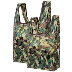 Wrapables JoliBag Collection Reusable Shopping Bag (Set of 2) Green Camo