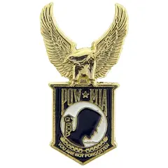 POW MIA with Eagle Wings Pin 1"
