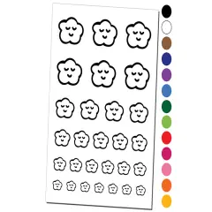 Sleeping Cloud Doodle Temporary Tattoo Water Resistant Fake Body Art Set Collection Hot Pink