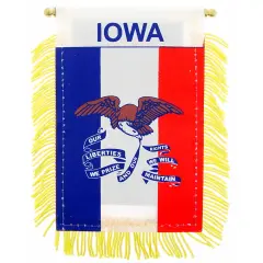 Iowa State Flag Mini Banner 3" x 5"
