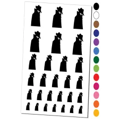 Spy Noir Espionage Trench Coat and Hat Temporary Tattoo Water Resistant Fake Body Art Set Collection Hot Pink