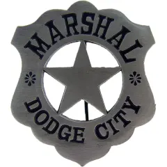 Dodge City Marshall Badge Pin 2"