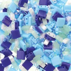 Miyuki Tila Bead Mix Grecian Waters, 7 grams