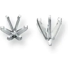 Platinum 6 Prong Round Peg Low Setting 4.1mm