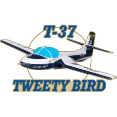 T-37 Tweety Airplane Pin 1 1/2"