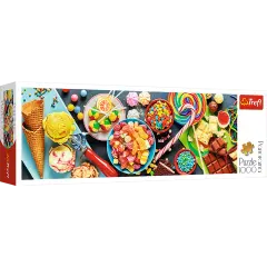 Panorama 1000 Piece Jigsaw Puzzles, Sweet Delights, Colorful Candy and Sweet Treats Puzzle, Adult Puzzles, Trefl 29046