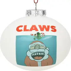 Tree Buddees Claws Movie Poster Parody Fun Glass Christmas Ornaments