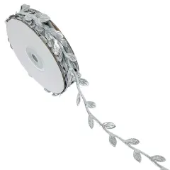 Wrapables Artificial Hanging Plants, Artificial Vines for Home & Party Decor, Wreaths, and DIY Arts & Crafts, 32.8 Feet Silver