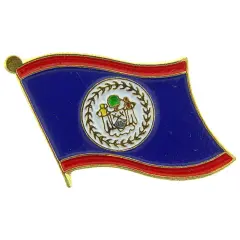 Belize Flag Pin 1"