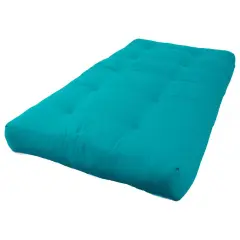 Blazing Needles Renewal 7-inch Twill Twin-size Futon Mattress - Aqua Blue - Aqua Blue