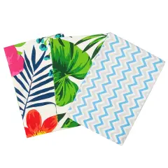 Wrapables&reg; 100% Cotton Kitchen Dish Towels (Set of 3) Tropical Flowers