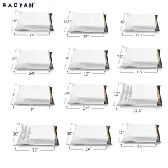 Glossy White Poly Bag Mailer Envelopes | RADYAN&reg;