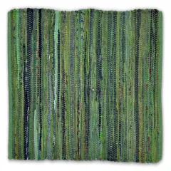 DII Multi Olive Green Rag Rug