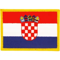 Eagle Emblems Patch-Croatia Flag (3-1/2"x2-1/2")