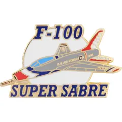 F-100 Super Sabre Airplane Pin 1 1/2"