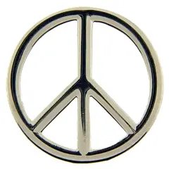 Peace Sign Cut Out Pin 1"