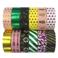 Wrapables Washi Tapes Decorative Masking Tapes, Set of 12, ADSET68