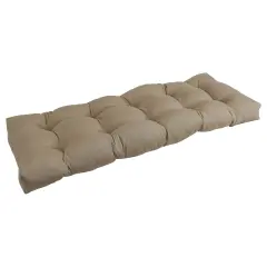 51-inch by 19-inch Tufted Solid Twill Bench Cushion Tan-Color