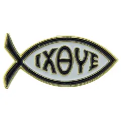 Jesus IXOYE Fish Pin 1"