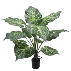 Indoor Oasis 3' Dieffenbachia Indoor Plant with Decorative Pot - Elegant Tropical Faux Greenery for Home & Office Decor - Air-Purifying, Low-Maintenance, Perfect for Living Room, Office Spaces, or Wedding Events, Floral Home by Artificial Flowers