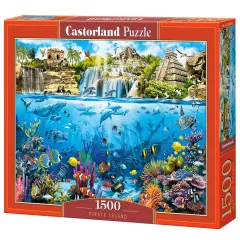 1500 Piece Jigsaw Puzzles, Pirate Island, Ocean and coral life, Adult Puzzles, Castorland C-152049-2