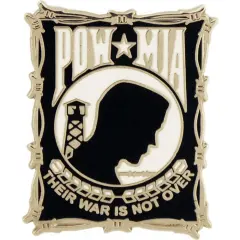 POW MIA Pin Yellow & Red 1"