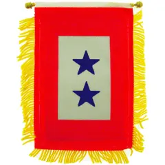 Eagle Emblems Mini-Banner Family Member In Service (2 Star) (3"X5")