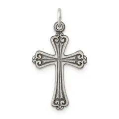 Sterling Silver Cross Charm Jewerly 21mm x 14mm