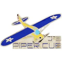 Piper Cub J3 Airplane Pin 1 1/2"