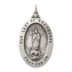 Sterling Silver Our Lady of Guadalpue Medal