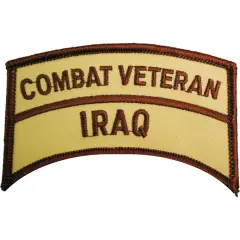 Iraq Combat Veteran Patch Brown 3"
