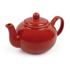 RSVP International 16oz Stoneware Teapot, Red