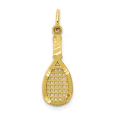 10K Yellow Gold Racquetball Racquet Charm FindingKing 25 X 7mm Jewerly