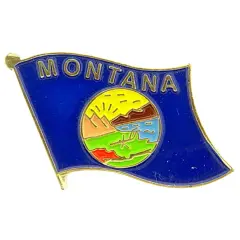 Montana Flag Pin 1"