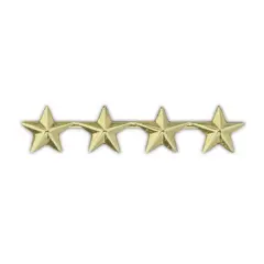 U.S. Army 4 Star General Pin Gold Plated 2 3/4"